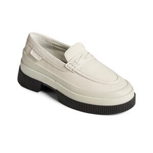 Sperry Womens Platform Loafer White 10 Highland Loafer